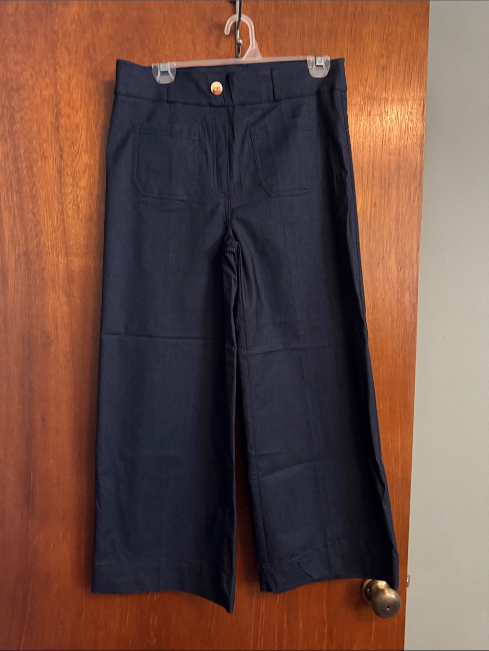 Jules & Leopold Navy Wide-Leg Women's Pants
